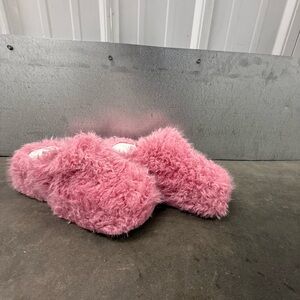 Fluffy Pink Kids Slippers